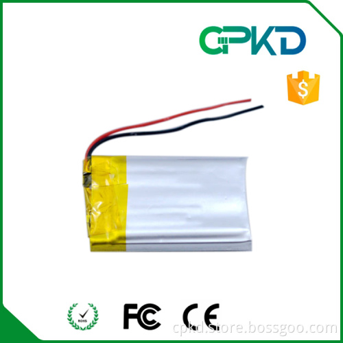 502535 size 3.7v nominal voltage polymer li-ion battery from China manufacturer